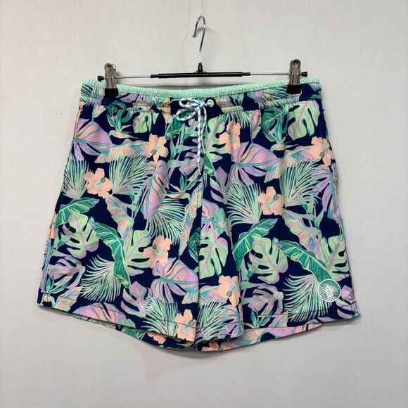 Chubbies Men Swimwear Swim Trunks Shorts Size Large Floral D039 -28 - Picture 1 of 16